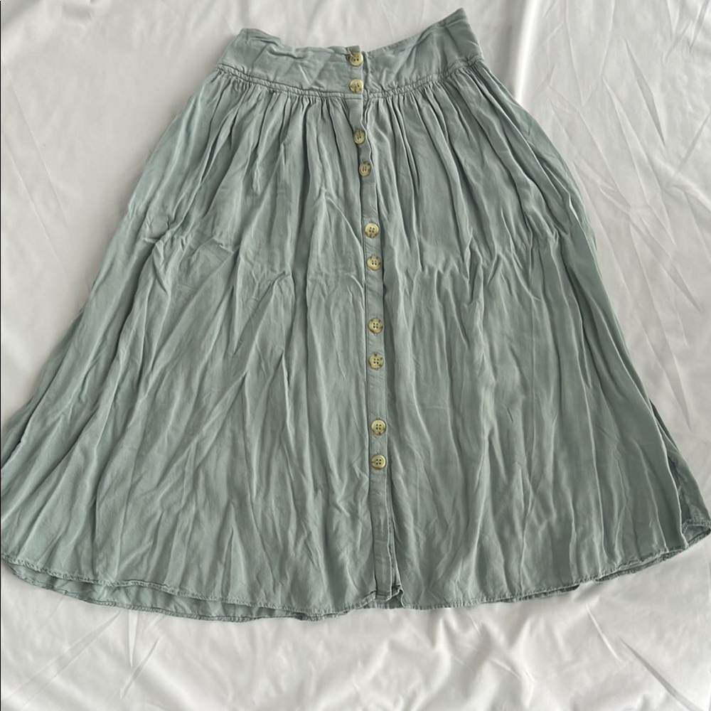 Elegant Blue Button-Down Skirt